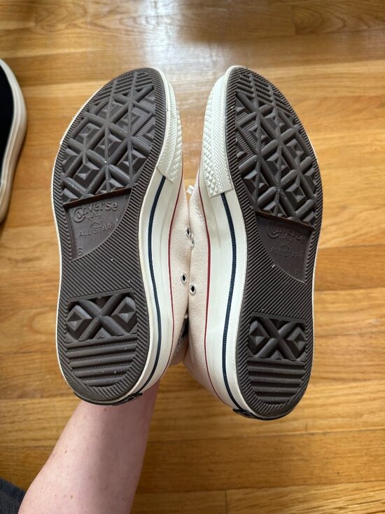 Converse Chuck 70 Hi Sneaker in Parchment, Garnet, & Egret - Picture 9 of 10